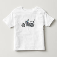 Chopper Motorcycle 1950 cartoon illustration