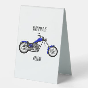 Chopper motorcycle cartoon illustration