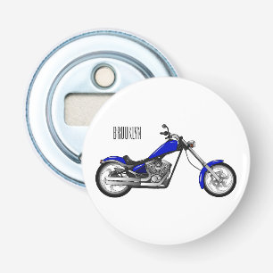 Chopper motorcycle cartoon illustration bottle opener