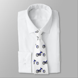 Chopper motorcycle cartoon illustration tie