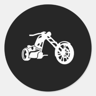Chopper Motorcycle Classic Round Sticker