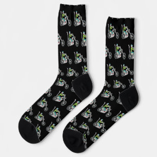 Chopper Motorcycle Stickman Socks