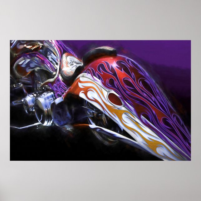 CHOPPER MOTORCYCLE TAIL OF A DRAGON POSTER (Front)