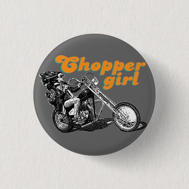 Chopper motorcycles 3 cm round badge (Front)