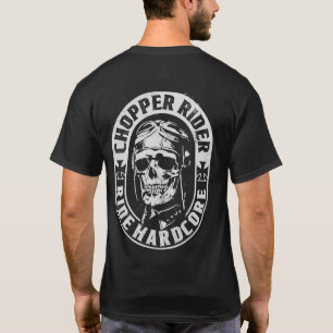 Chopper Skull Rider Motorcycle Ride Hardcore T-Shirt