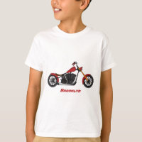 Chopper style motorcycle illustration