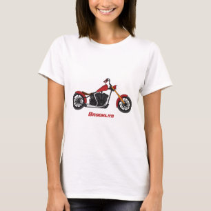Chopper style motorcycle illustration T-Shirt