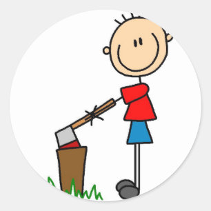 Chopping Wood Sticker