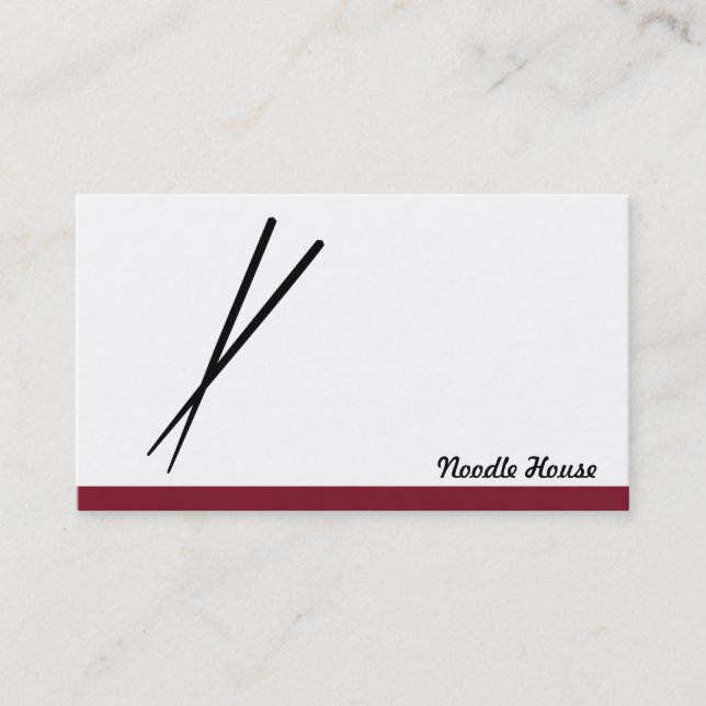 Chopstick (variation red) business card (Front)