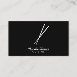 Chopsticks (black background) business card