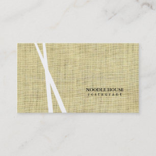 Chopsticks Burlap Texture Variation Business Card