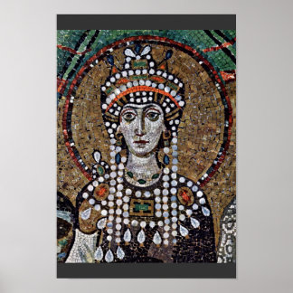 Chor Mosaics At San Vitale In Ravenna, Szene: Empr Poster