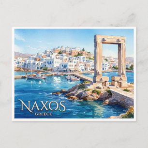 Chora, Naxos Greece Postcard