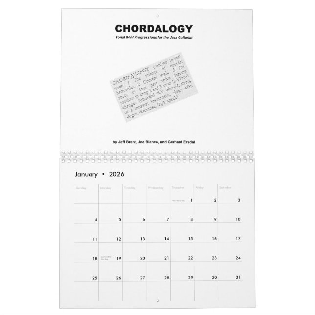 Chordalogy 2014 Calendar (Jan 2026)