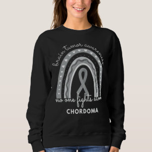 Chordoma Brain Tumour Awareness Grey Ribbon Warrio Sweatshirt