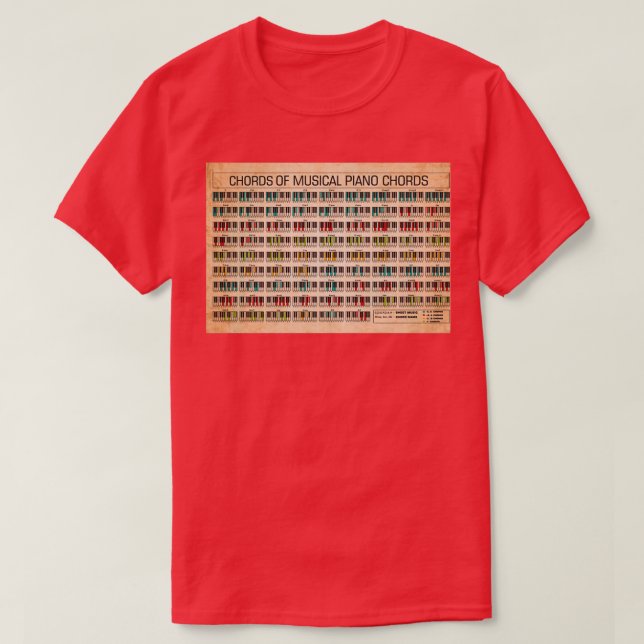 Chords of musical piano chords  T-Shirt (Design Front)
