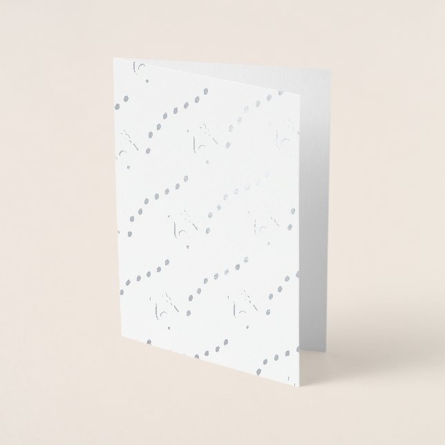 Chords We Wish you a Merry Christmas Music Notes Foil Card (Front)