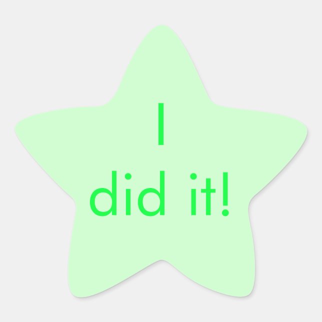 Chore Chart Sticker "I did it!" (Front)