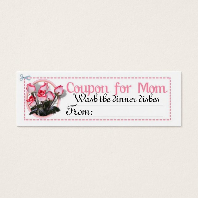 Chore Coupon for Mum (Front)