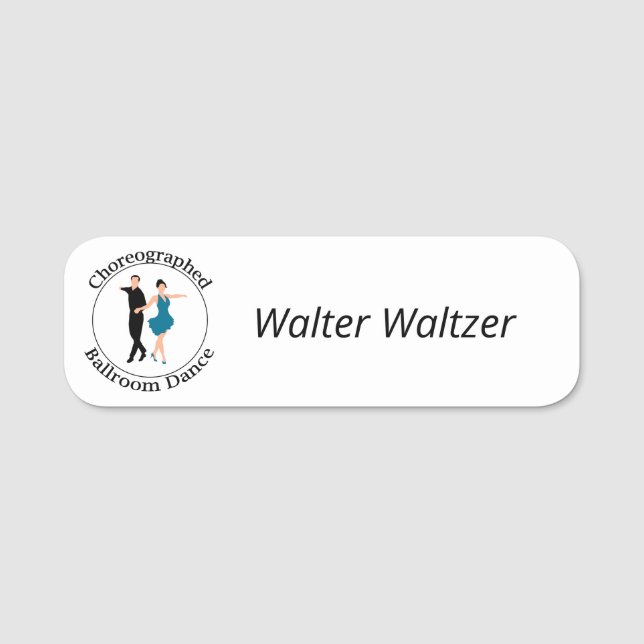Choreographed Ballroom Dance name badge (Front)