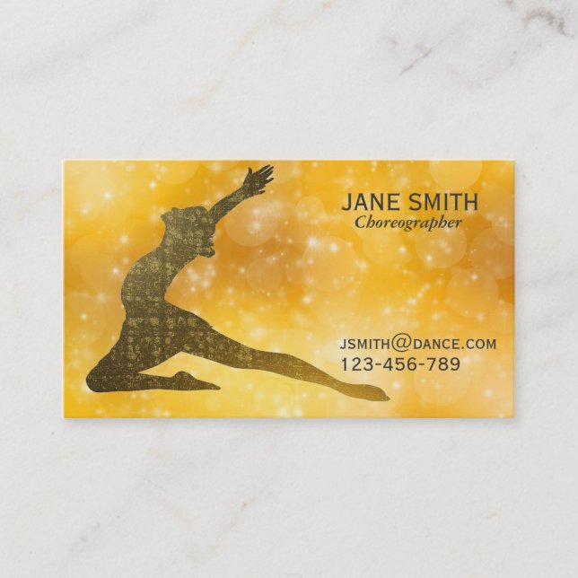 Choreographer professional modern stylish business card (Front)