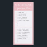 Chores Routine AM PM Daily To Do List Pink Magnetic Notepad<br><div class="desc">Simple but organised and useful chore chart and responsibility tracker checklist on a magnetic notepad with sections for morning and afternoon or evening routines to make it easy to read and more inspiring than one long list. Change the titles of each section to suit your own daily needs, and edit...</div>