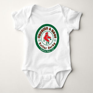 Chorizo & Eggs CoEd Roller Derby on white Baby Bodysuit