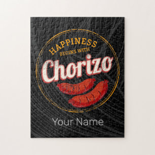 Chorizo Retro Sausage Vintage BBQ Gourmet Barbecue Jigsaw Puzzle