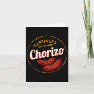 Chorizo Retro Sausage Vintage Bbq Gourmet Byrbecue Card