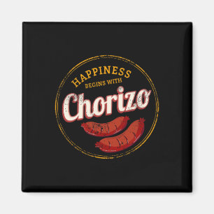 Chorizo Retro Sausage Vintage Bbq Gourmet Byrbecue Magnet