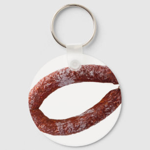 Chorizo sausage isolated as Cut Key Ring