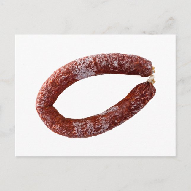 Chorizo sausage isolated as Cut Postcard (Front)