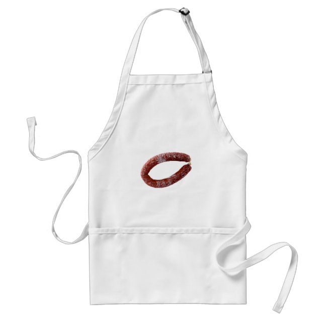 Chorizo sausage isolated as Cut Standard Apron (Front)