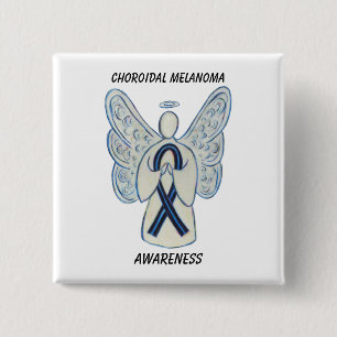 Choroidal  Melanoma Awareness Ribbon Angel Pin
