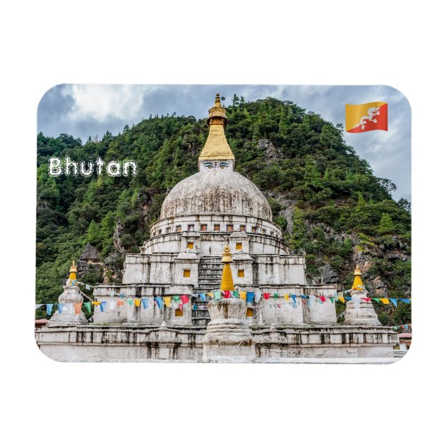 Chorten Kora - Eastern Bhutan, Himalaya, Asia Magnet (Horizontal)