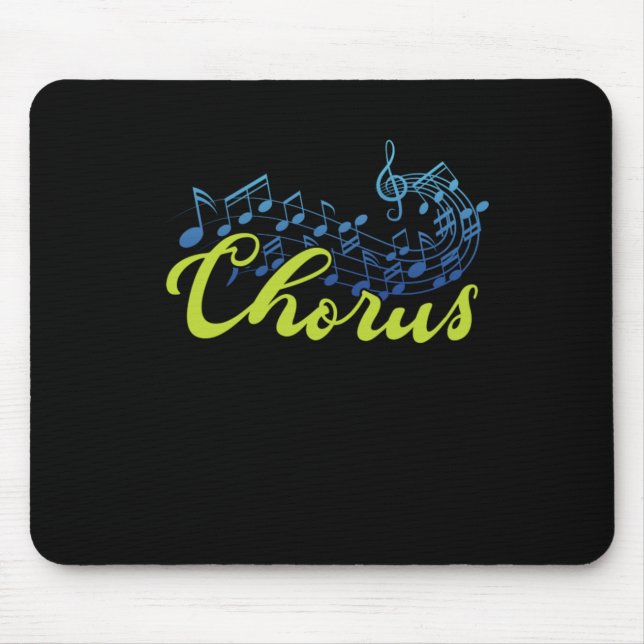 Chorus Choir Notes Conductor Choral Music Gift Mouse Mat (Front)