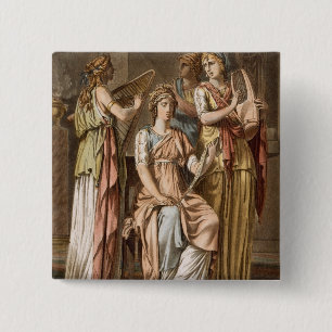 Chorus of Israelite Women, costumes for 'Esther' b 15 Cm Square Badge