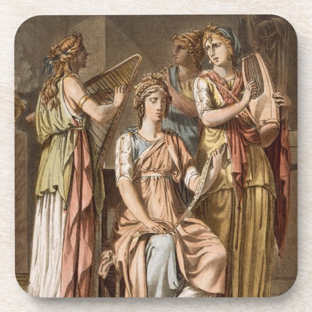 Chorus of Israelite Women, costumes for 'Esther' b Coaster (Front)