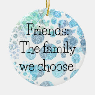 Chosen Family Textured Polka Dot Round Gift Tag / Ceramic Tree Decoration
