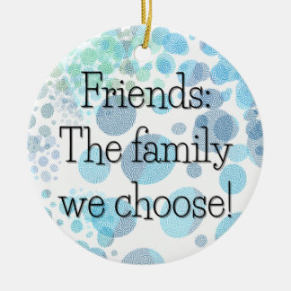 Chosen Family Textured Polka Dot Round Gift Tag / Ceramic Tree Decoration