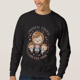 Chosen, loved, forever mine Cute Mother's Day Bonu Sweatshirt