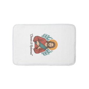 Chosen & Redeemed Christian Vintage Jesus T-Shirt Bath Mat