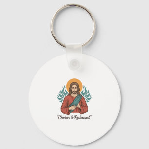 Chosen & Redeemed Christian Vintage Jesus T-Shirt  Key Ring