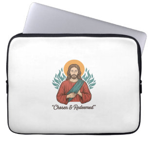 Chosen & Redeemed Christian Vintage Jesus T-Shirt Laptop Sleeve