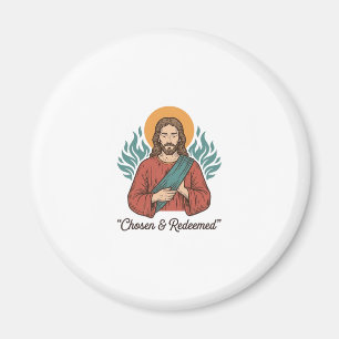 Chosen & Redeemed Christian Vintage Jesus T-Shirt  Magnet