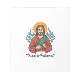 Chosen & Redeemed Christian Vintage Jesus T-Shirt  Notepad