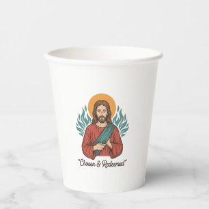 Chosen & Redeemed Christian Vintage Jesus T-Shirt Paper Cups