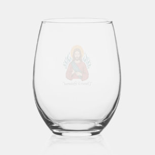 Chosen & Redeemed Christian Vintage Jesus T-Shirt  Stemless Wine Glass