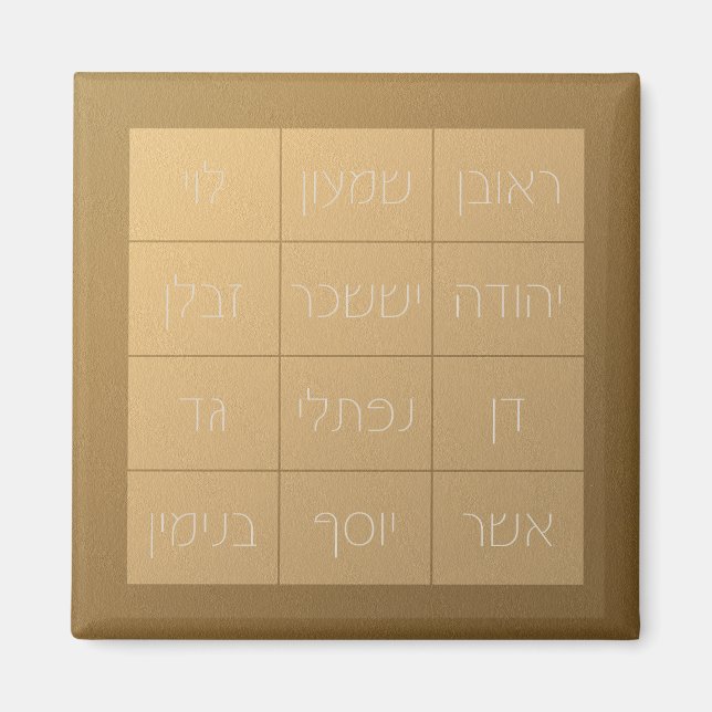 Choshen Mishpat the Biblical Priestly Breastplate Magnet (Front)