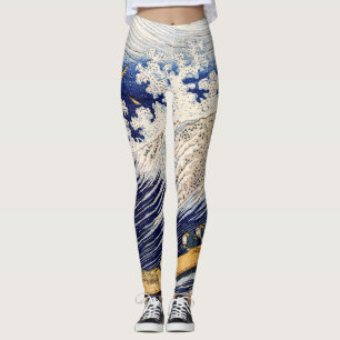 Choshi in the Simosa province by Hokusai Leggings